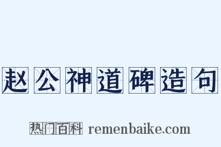 赵公神道碑造句是什么意思的图片